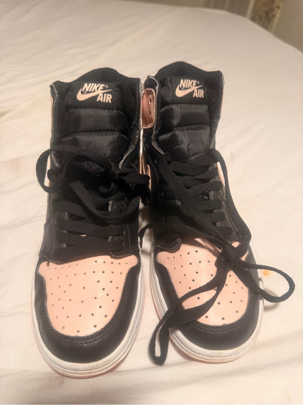Nike Women’s High-Top Sneakers in Black and Light Pink
